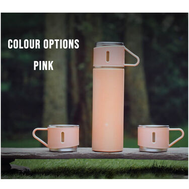 12 Hours Hot & Cold - Insulated Flask + 3 Cups (1F3C1)