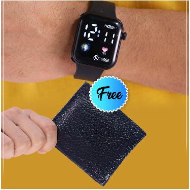 2 Comfortable Cotton Rich Shorts For Mens With Free Leatherite Wallet And Digital Watch (BPW2)