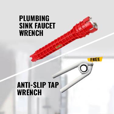 Plumbing Sink Faucet Wrench With Free Anti Slip Tap Wrench (HT35)