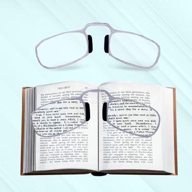 Portable Nose Clip Adaptive Power Reading Glasses (NCORG16)