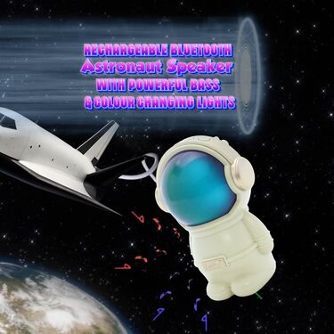 Powerful Astronaut Speaker 6.8W Bluetooth Sound & Rechargeable Battery (PAS)