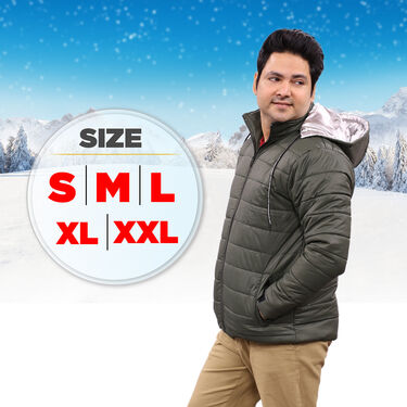 3 Layer Super Warm Puffer Jacket with Hood (MPJ-1)