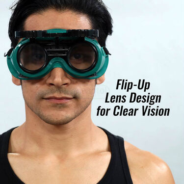 Flip-Up Eye Safety Goggles + Free Safety Gloves (FLG2)