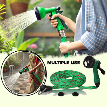 Hoze Pipe with Spray Gun + Rotating Jet Tap Free