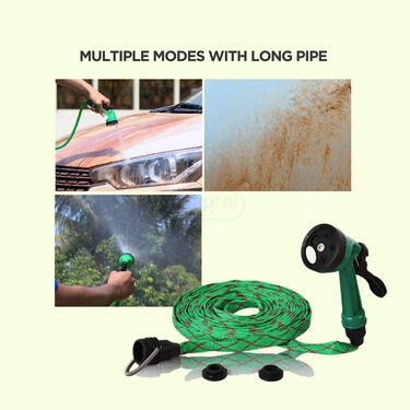 Hoze Pipe with Spray Gun + Rotating Jet Tap Free