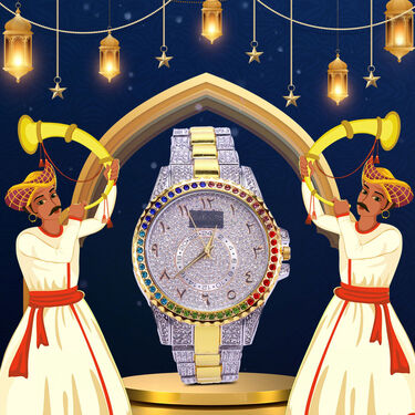 Golden Austrian Diamond Designer Watch (MGW28)