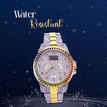 Golden Austrian Diamond Designer Watch (MGW28)