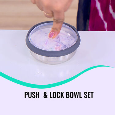 5 Stainless Steel Bowl + 5 Push & Lock Lid (10PL4)