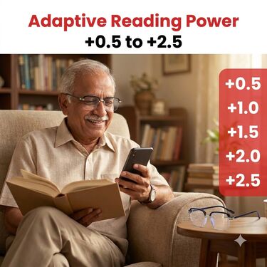 Premium Adaptive Power Reading Glasses B1 G1 Free (ORG34)
