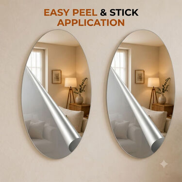 Oval Shape Mirror Wall Sticker (MWS3)
