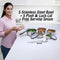 5 Stainless Steel Bowl + 5 Push & Lock Lid with Free Serving Spoon (10PL6)