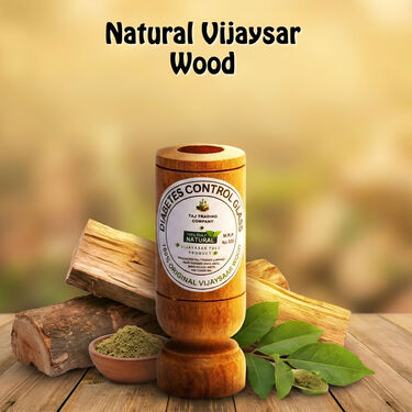 Anti-Diabetic Ayurvedic Vijaysar Wooden Glass (NUTRA25)