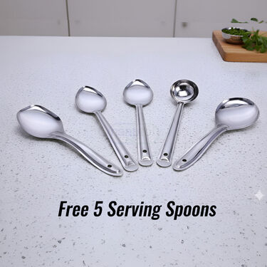 20 Pcs Copper Coated Cook & Serve Set + 5 Kitchen Tools + Chopping Board & Knife Set (20CC1A)