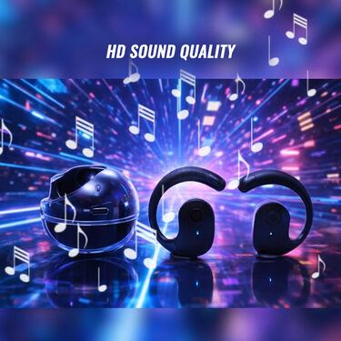 Smart Bluetooth Open Ear Touch Control Earpbuds With Digital Watch (TWS96)