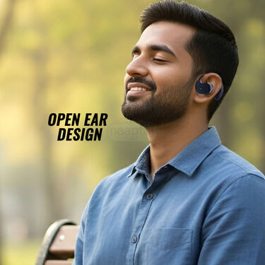 Smart Bluetooth Open Ear Touch Control Earpbuds With Digital Watch (TWS96)