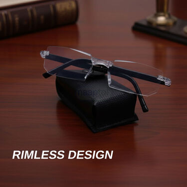 Rimless Foldable Adaptive Power Reading Glasses Buy 1 Get 2 Free Combo  (2FORG10BORG1)
