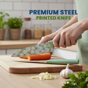 3Pcs Stainless Steel Printed Knife Set (CK4)