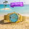 Golden Magnetic Belt Watch With Date (MGW32)