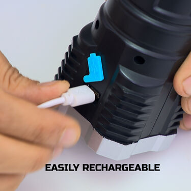 Powerful Long Range 4 LED Bright Torch with Emergency Light (LL26)