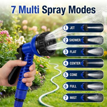 Magic Expandable Pipe With Water Spray Gun (HP7)