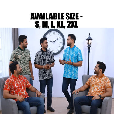 Set of 5 Designer Printed Polo Half Sleeves T-Shirts (5PT27)