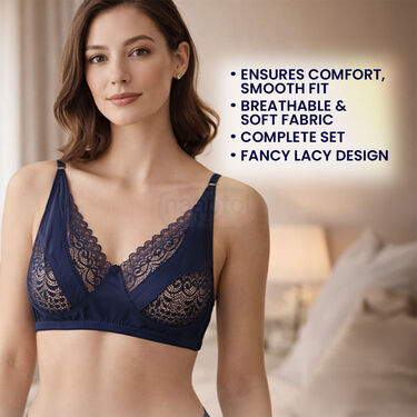 Pack of 3 Premium Lacy Bra Panty Set (3BP2)