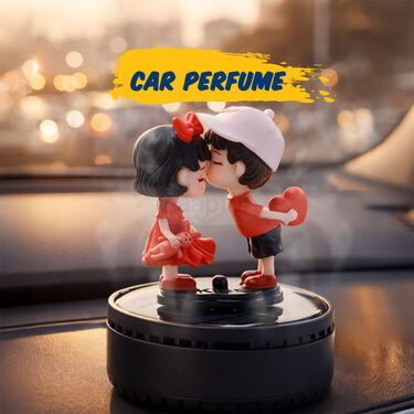 Car Dashboard Rotating Cute Couple With Perfume (CDSC)