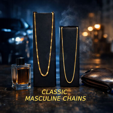 Golden Watch  + 2 Chain + Bracelet +  Maharaja Ring (MGW2CBR21)