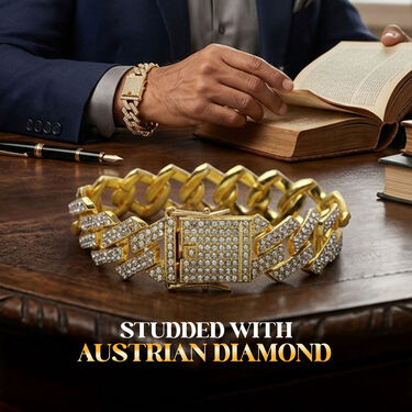 Golden Austrain Diamond Heavy Bracelet (GDHBC)