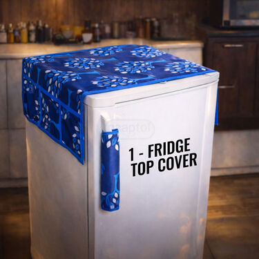 5 Pcs Fridge Cover Set + 10 Free Gifts with Kitchen Scissor (5FC9)