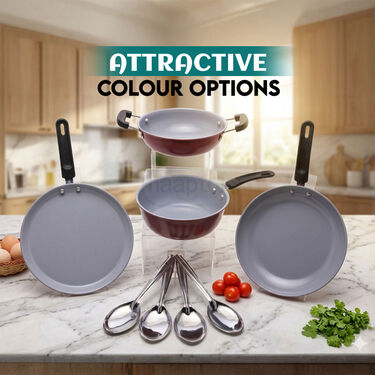 8 Pcs Ceramic Coating Nonstick Cookware Set (8CCNC1)