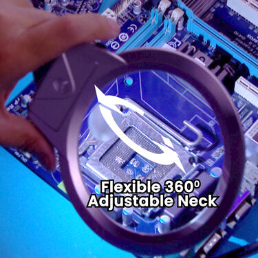 Large Lens Magnifying Glass with LED light & Clamp (MG02)