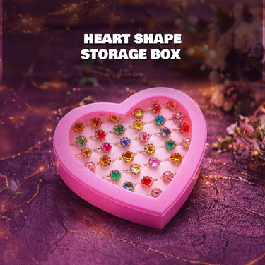 36 Pcs Colouful Crystal ladies Ring (LJC3)