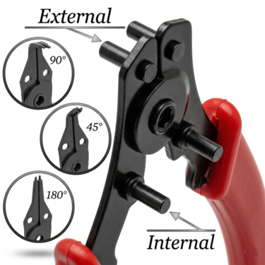 4 In 1 Interchangeable Ring Plier Set (CP01)