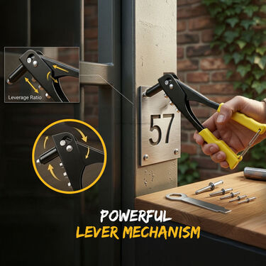 Hand Rivet Gun With 4 Interchangeable Heads (HR01)