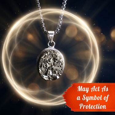 Pyrite Stone Pendant With Chain (PYPN14)