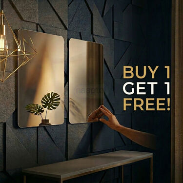 Rentangle Shape Mirror Wall Sticker - B1G1 (MSW7)