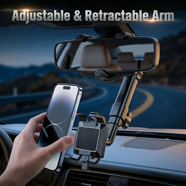 Rotating Car Mobile Holder For Navigation Live Recording Selfies Video Watching (CMH6)