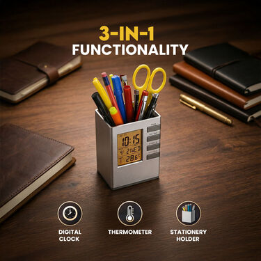 Time Clock Computer Stand Smart Desk Stand with Clock Display (DSD) – Quicketail
