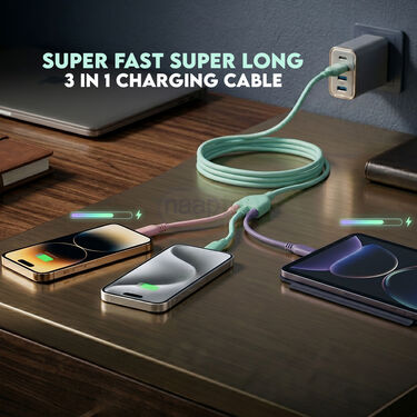 Super Long 3 In 1 Fast Charging Cable (CDC23)