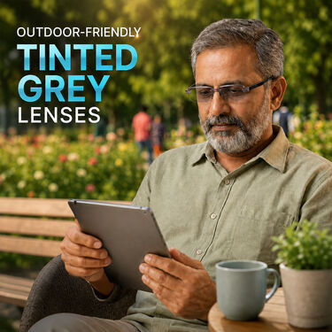 Rimless Coloured Adaptive Power Reading Glasses Buy 1 Get 3 Free (4CORG7)