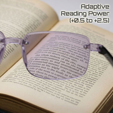 Rimless Coloured Adaptive Power Reading Glasses Buy 1 Get 3 Free (4CORG7)