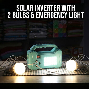 Solar Inverter With 2 Bulbs And Emergency Light (MSI2)