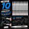 Pack of 10 Waterproof White Marker Pens For Cars and Bikes (STA3)