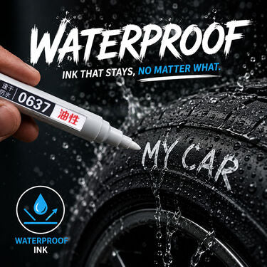 Pack of 10 Waterproof White Marker Pens For Cars and Bikes (STA3)
