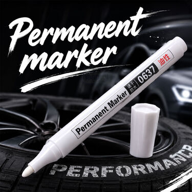 Pack of 10 Waterproof White Marker Pens For Cars and Bikes (STA3)