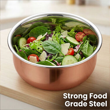 5 Stainless Steel Bowl + 5 Push & Lock Lid (10PL5N)