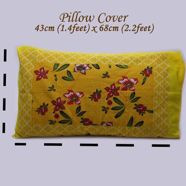 Floral Sunshine Cotton Rich Bedsheet With 2 Pillow Covers (DBS39)