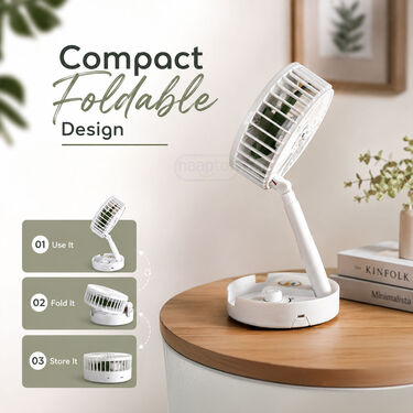 USB Rechargeable Mini Telescopic Folding Fan (EF46)