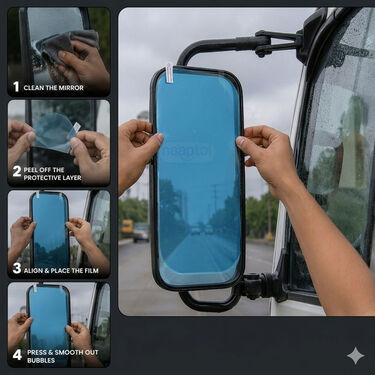 Rain Proof & Anti Glare Mirror Film for Truck & Bus (ARF2)
